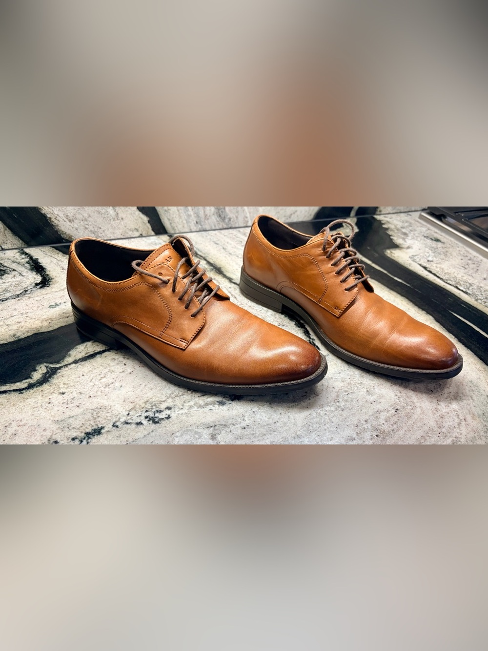 Cole Haan Grand 360 Cognac Leather Derby Dress Shoes Men’s 9M C38448